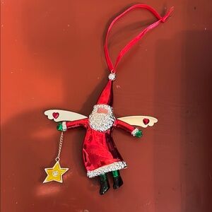 Reed and Barton Red Santa Claus Holiday Ornament